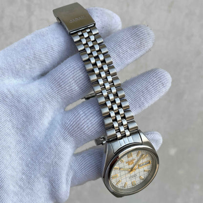 Seiko 5 White Checkered Dial