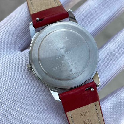 Timex Indiglo White Military Dial