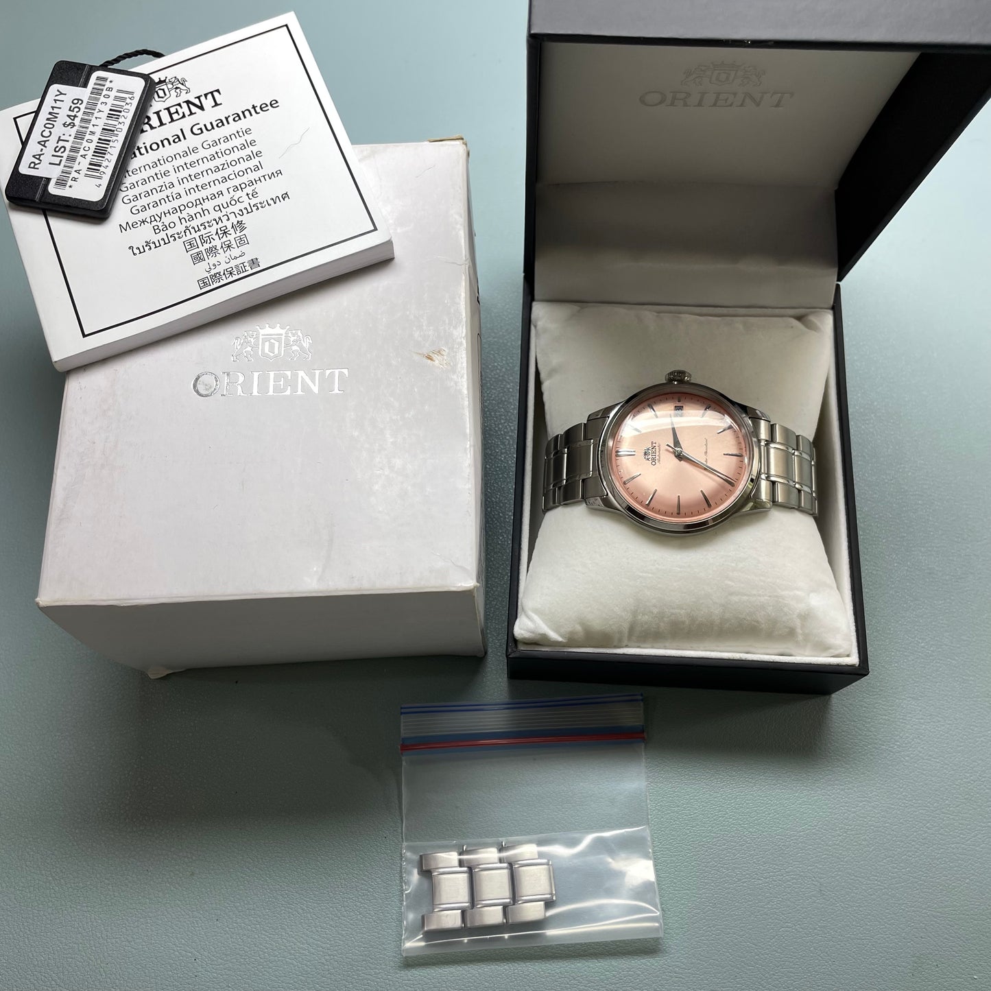 Orient Bambino Version 7 Salmon Pink RA-AC0M11Y30B