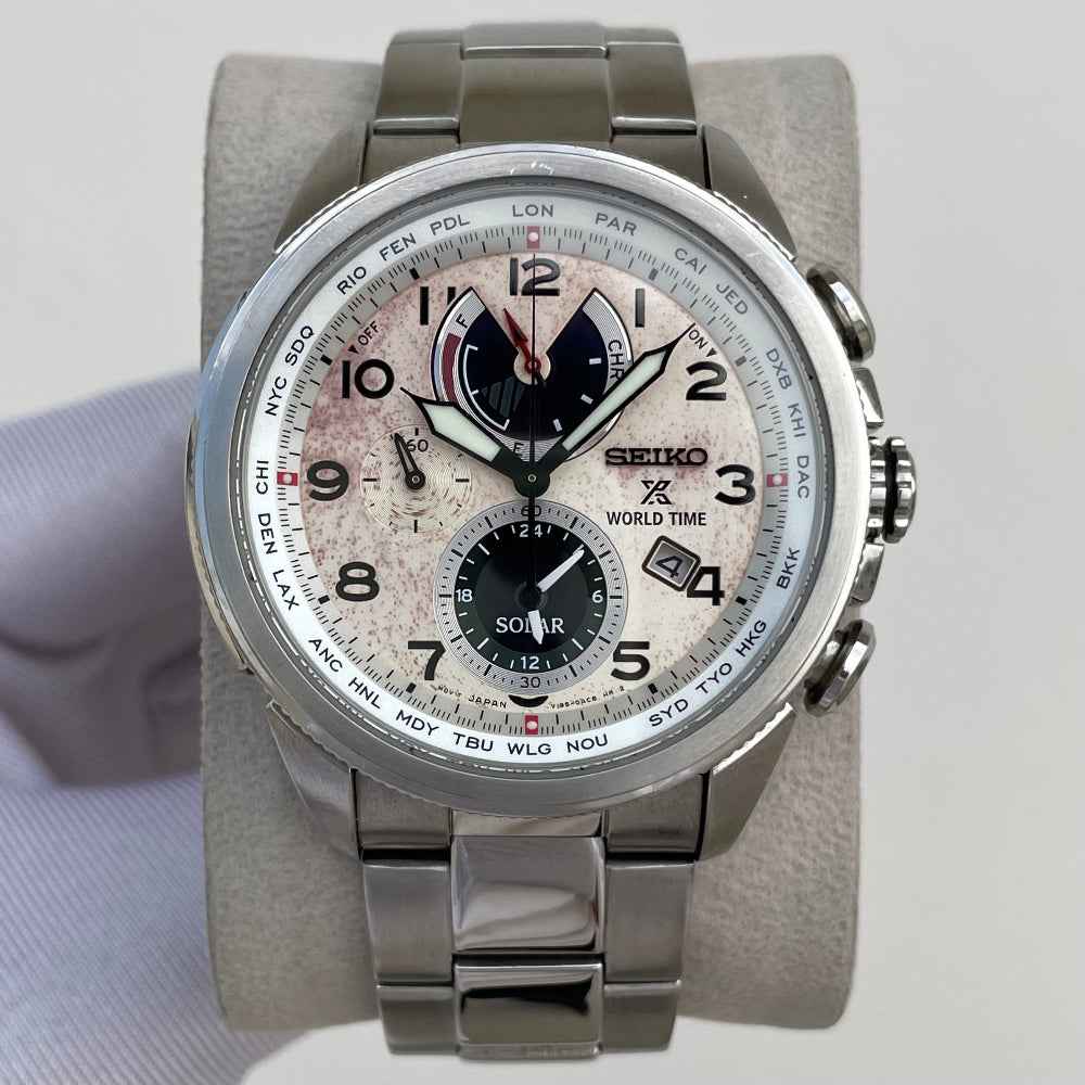 Seiko Solar Prospex World Time SSC509 Patina Dial