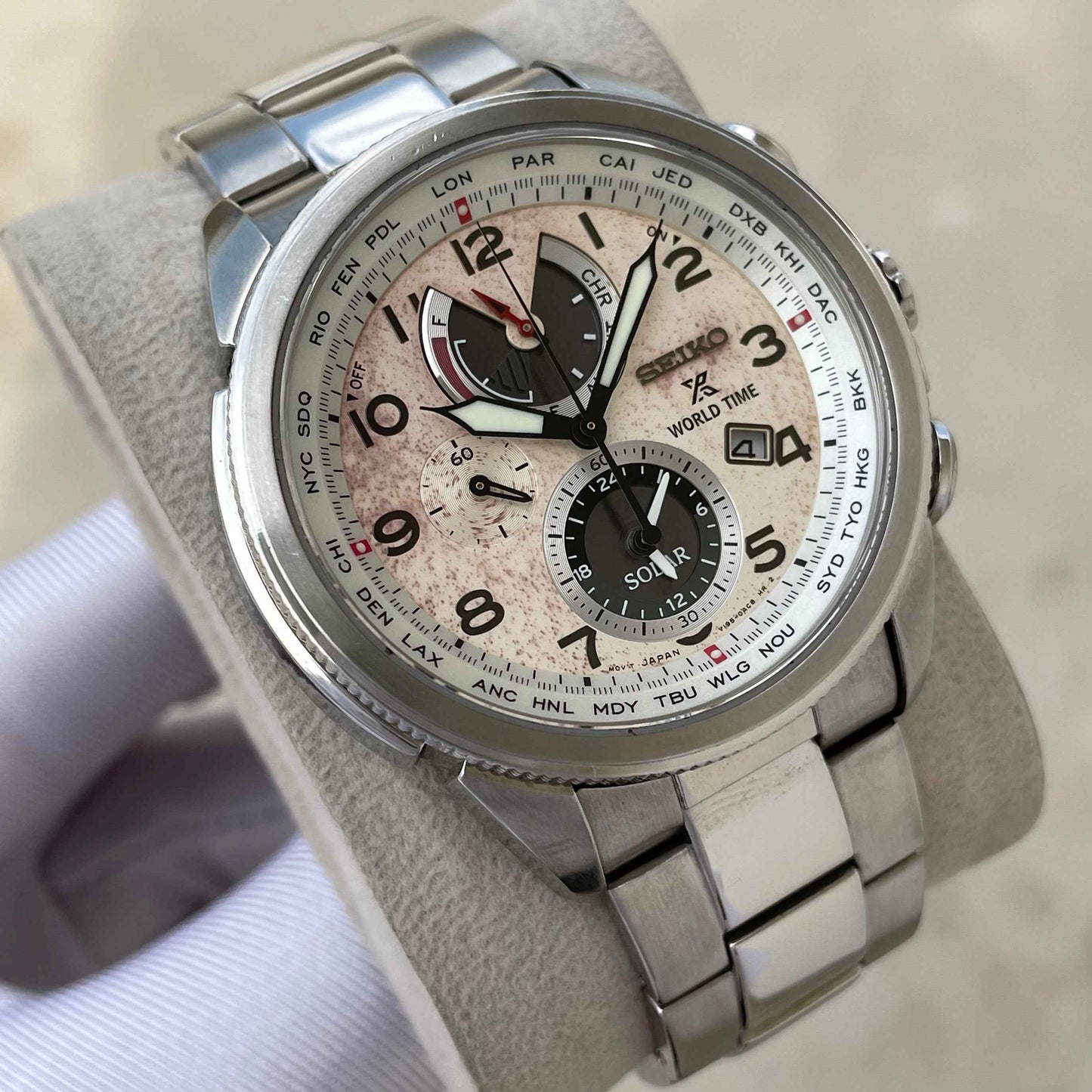 Seiko Solar Prospex World Time SSC509 Patina Dial