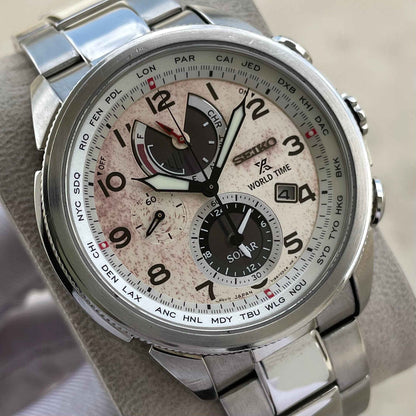 Seiko Solar Prospex World Time SSC509 Patina Dial