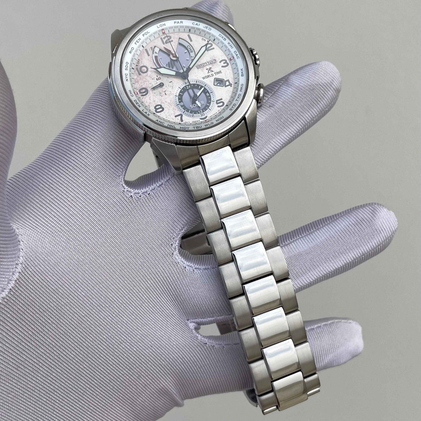 Seiko Solar Prospex World Time SSC509 Patina Dial