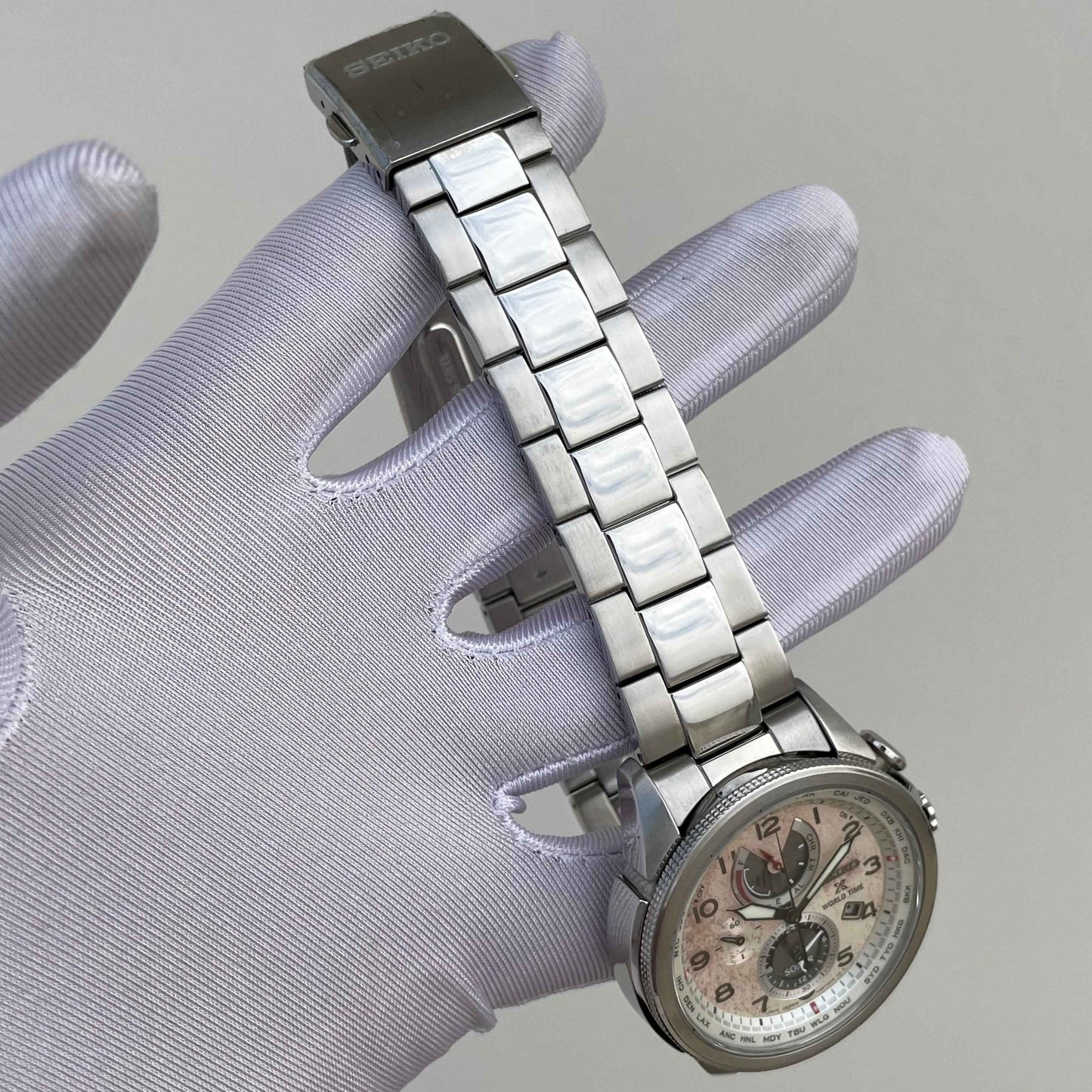 Seiko Solar Prospex World Time SSC509 Patina Dial
