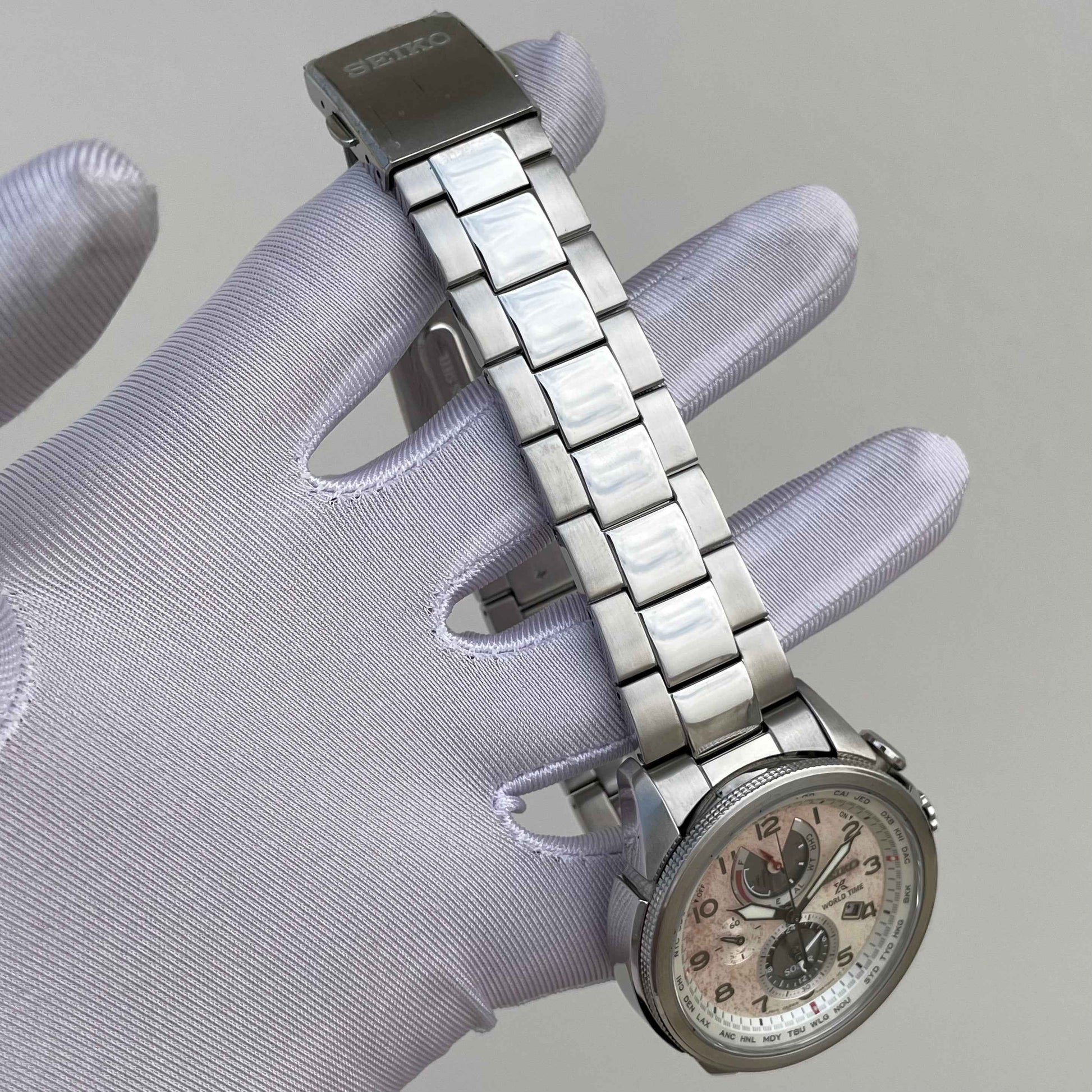 Seiko Solar Prospex World Time SSC509 Patina Dial