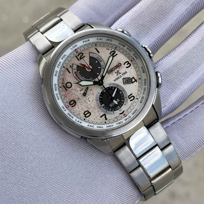 Seiko Solar Prospex World Time SSC509 Patina Dial